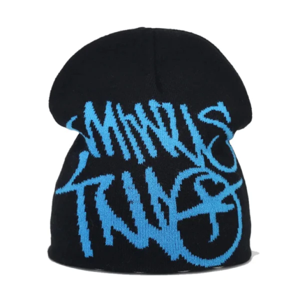 Bonnets Minus Two Graffiti Noir Bleu